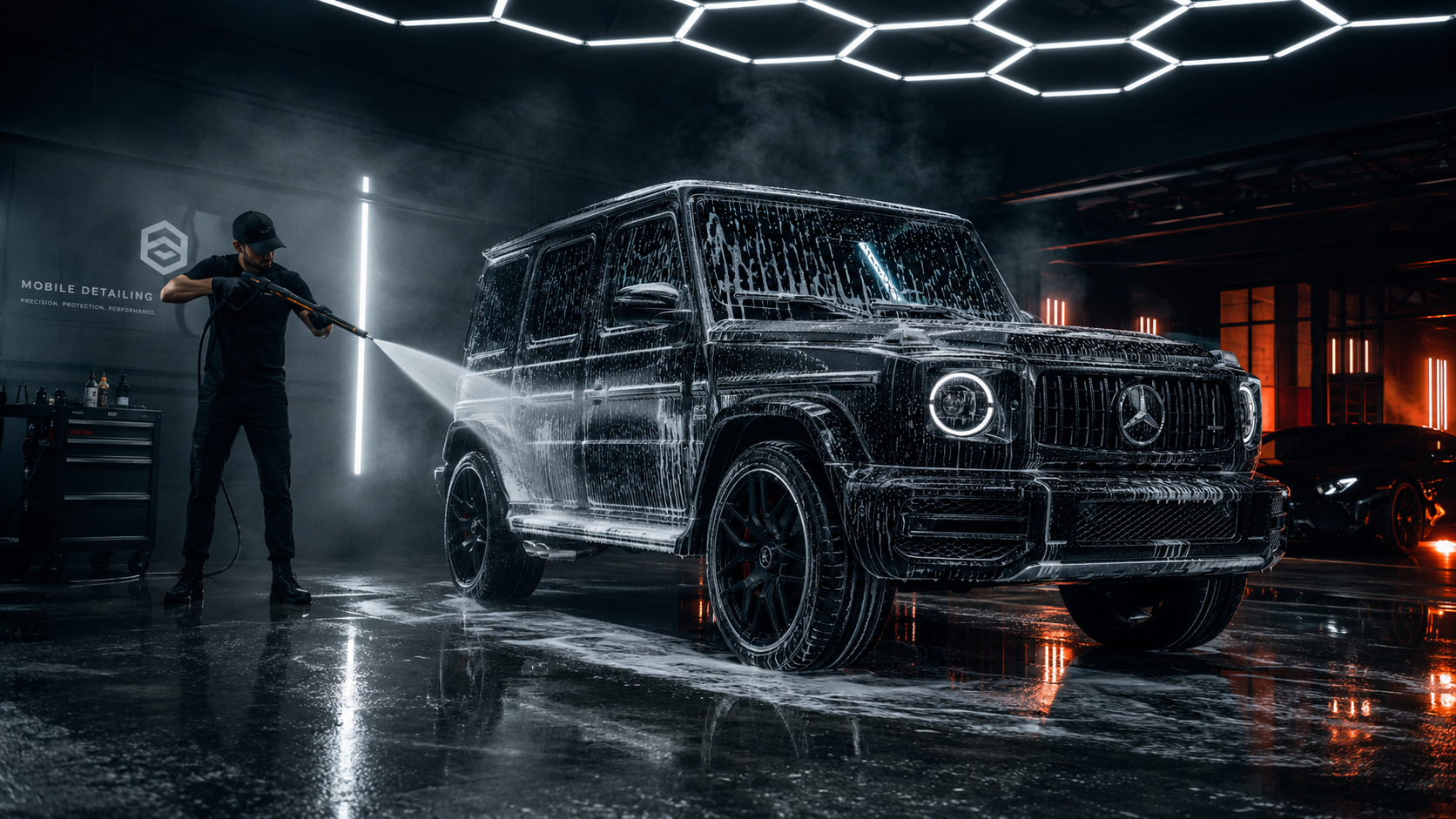 Black G-Wagon ceramic foam wash